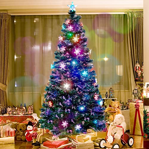 7 ft Pre Lit Optical Fiber Christmas Artificial Tree