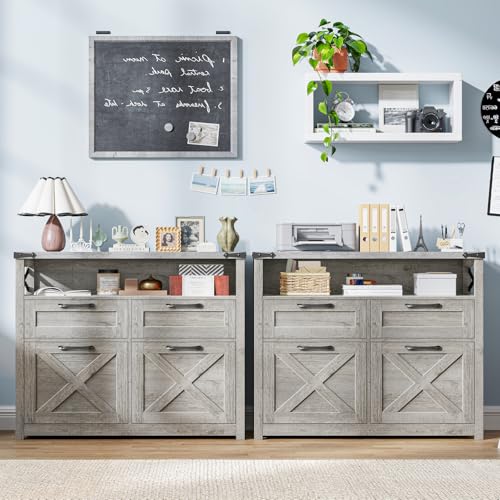 Farmhouse Home Office File Cabinet with 4 Drawers