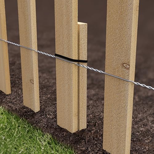 Cedar Wood Garden Picket Fence with Cedar Stake Installation System