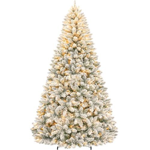 7.5 ft Flocked Prelit Christmas Tree
