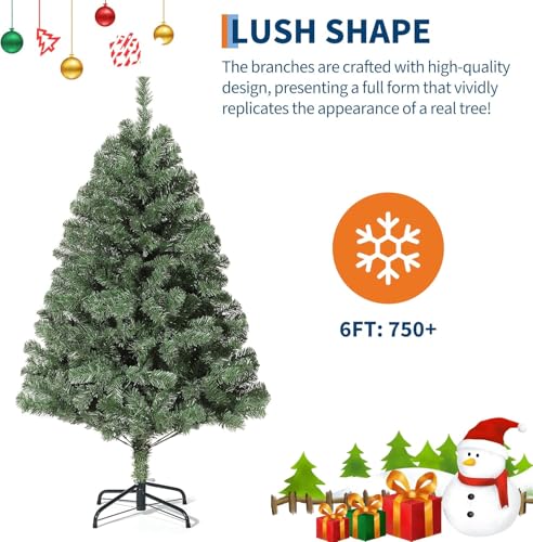 6 ft Artificial Christmas Tree Prelit