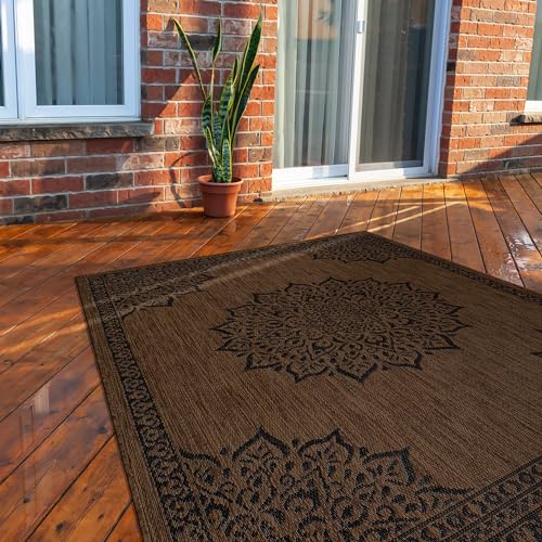 Outdoor Rug Modern Area Rugs for Indoor and Outdoor Patios (58.5 Sq Ft)