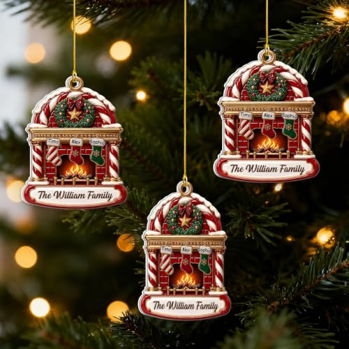 Custom Fireplace Christmas Keepsake