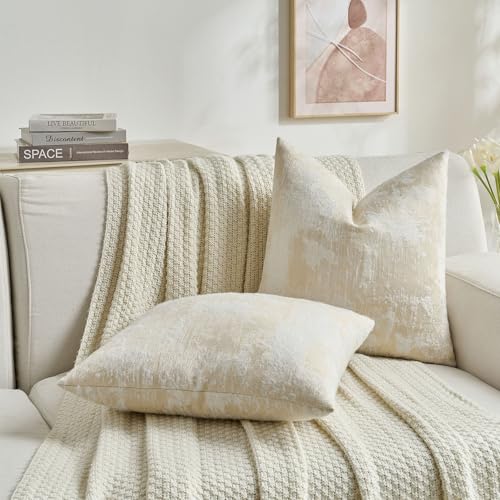 Pack of 2 Faux Cashmere Throw Pillow Covers 20x20 Inch (2 Count)