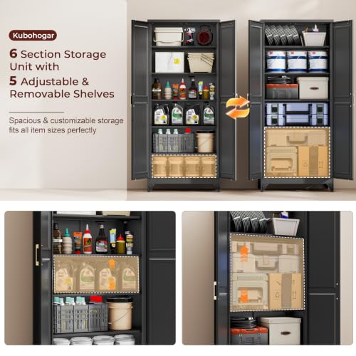 75" Metal Kitchen Pantry Cabinet