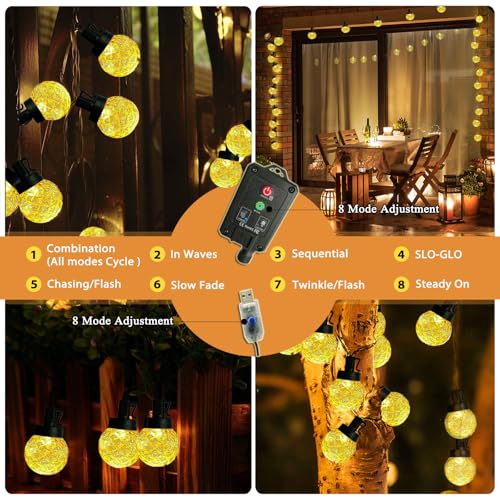 Solar LED String Lights for Outside