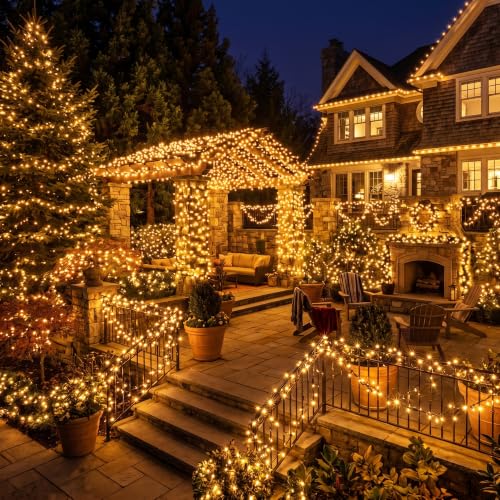 Gold Christmas Lights 300 Count 69.6ft Incandescent String Lights