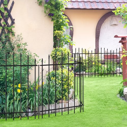 32” x 12’ No Dig Metal Garden Fence with Stakes