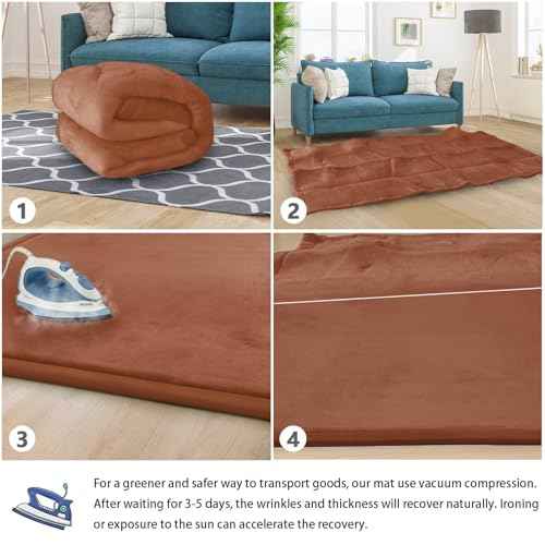 Baby Play Mat for Floor Nursery Muscle Mat Area Rug Playroom Rug 79x79" Elastic Foam 1.3" Thick Crawling Mat for Babies