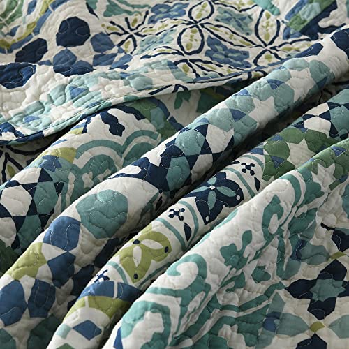 Cotton Bedspread Quilt Sets Reversible Coverlet Sets Comforters Vintage Bohemian Patchwork Bedspread (3 Count)