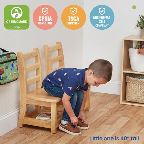 Three Rung Ladderback Chair with Storage (2 Count)