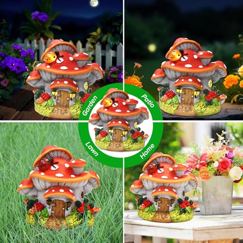 Solar Mushroom House Statue