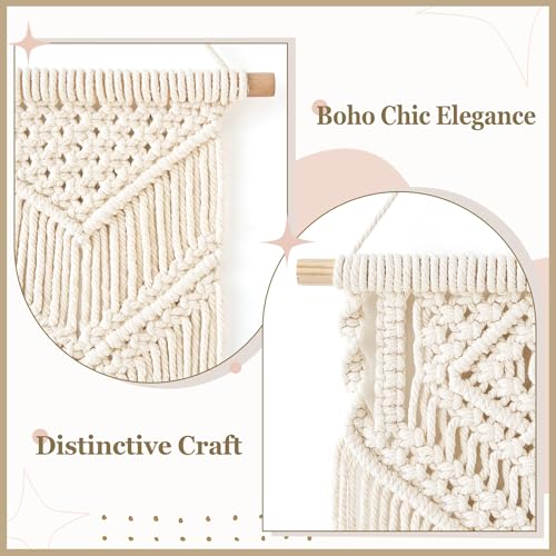 2Pcs Small Macrame Wall Hanging (2 Count)