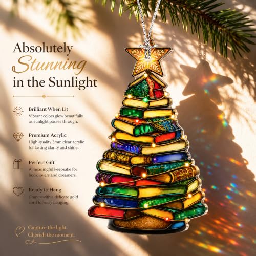 Book Christmas Ornament
