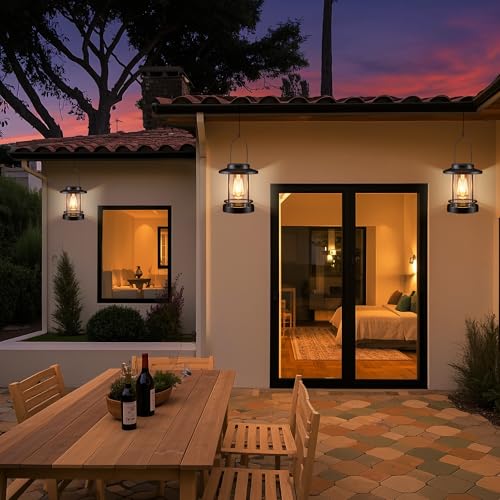 Solar Lanterns Outdoor Waterproof (2 Count)