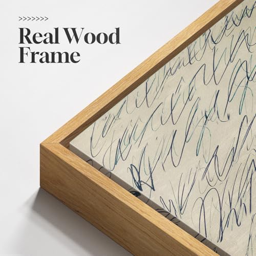Framed Neutral Modern Beige Abstract Line Wall Art