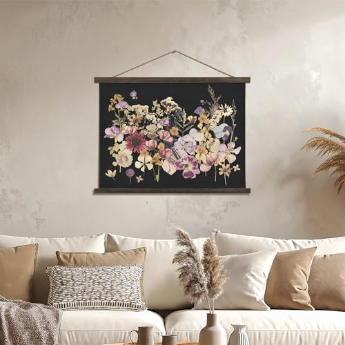Framed Dried Flowers Tapestry Wall Art
