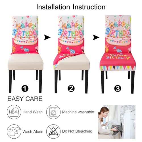 Birthday Chair Covers for Dining Room Set of 6