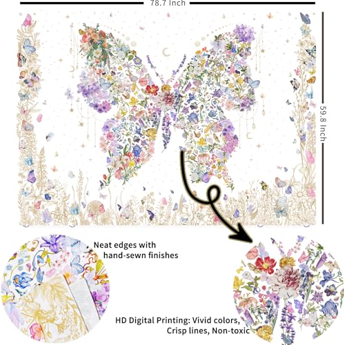 Butterfly Tapestry Wall Hanging Cute