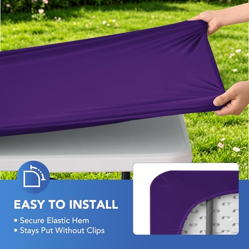 Fitted Tablecloth for 8 Foot Rectangle Tables (4 Count)
