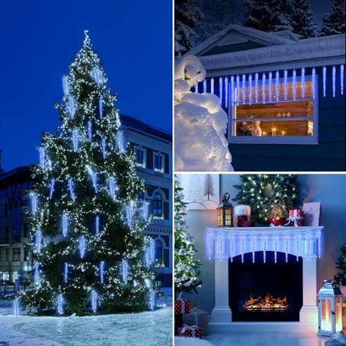 Christmas Meteor Shower Icicle Lights Outdoor (720 Count)