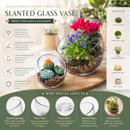 Slant Cut Bowl Glass