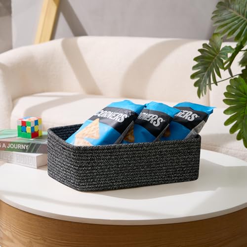 Large Shallow Organizing Baskets 15x11x5.1 Inches (4 Count)