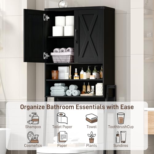 Metal Frame Over The Toilet Storage Cabinet