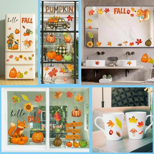 153 Pcs Fall Window Clings (153 Count)