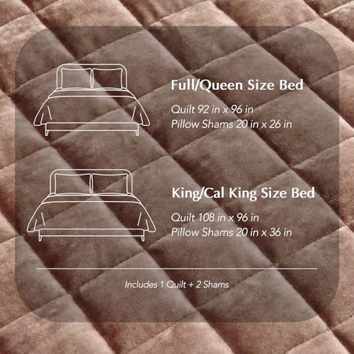 Channel Box Stitch Velvet Quilt Set