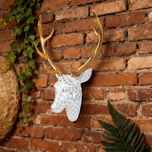 Mosaic Deer Head Wall Decor 15.7x8.7 Inch