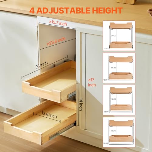 2 Tier Pull Out Cabinet Organizer