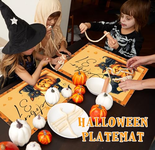 Halloween Pumpkin Placemats Set of 4 (4 Count)