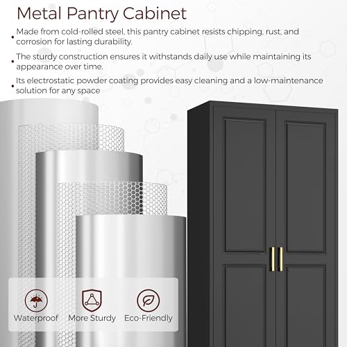 75" Kitchen Pantry Cabinet