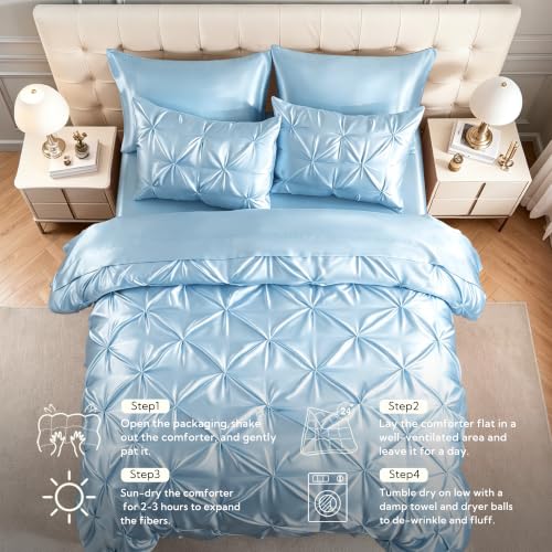 Satin California King Comforter Set (7 Count)