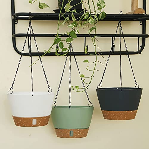 2 Pack 8 Inch Hanging Baskets for Plants Outdoor Indoor (72 Count)