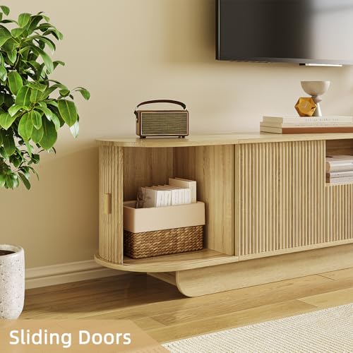86.6'' Fluted TV Stand for 55