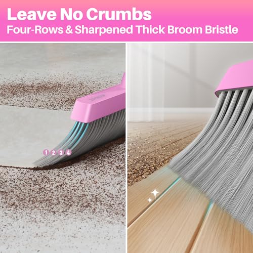 Pink Broom and Dustpan Set