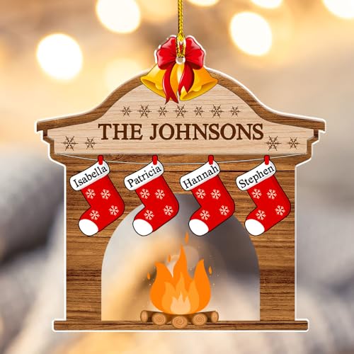 Stocking Personalized Family Christmas Acrylic Ornament 2025