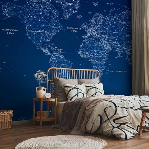 Wall Mural World Map 193x138 in (10 Count)