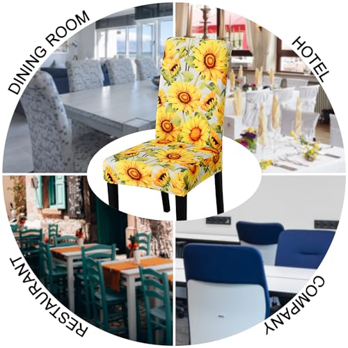 Pattern Chair Covers for Dining Room Set of 4