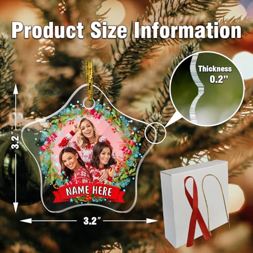 Personalized Christmas Crystal Hanging Ornaments