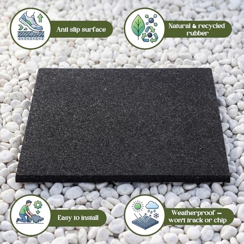 16 Pcs Rubber Stepping Stones Outdoor 12 x 12 Inch (16 Count)