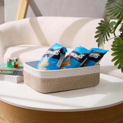Large Shallow Organizing Baskets 15x11x5.1 Inches (4 Count)
