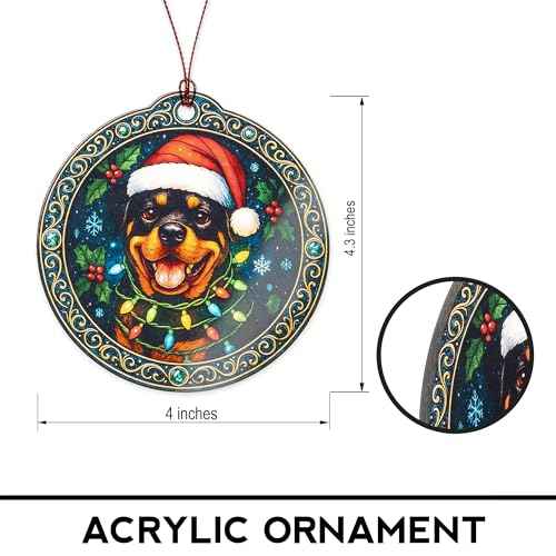 Rottweiler Christmas Ornament