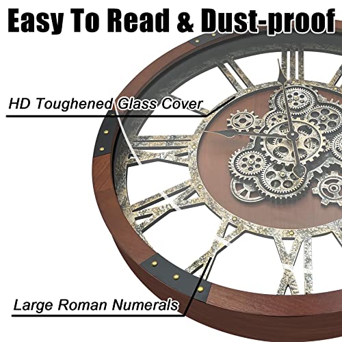 27" Original Moving Gears Wall Clock