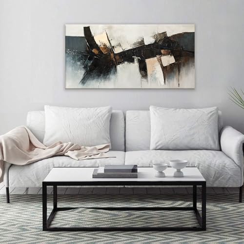 Abstract Wall Art Small Size Wall Art Home Wall Decor Artwork Modern Black Canvas Art Wall Decor Painting Prints Pictures For Bedroom Office 20"X 40"