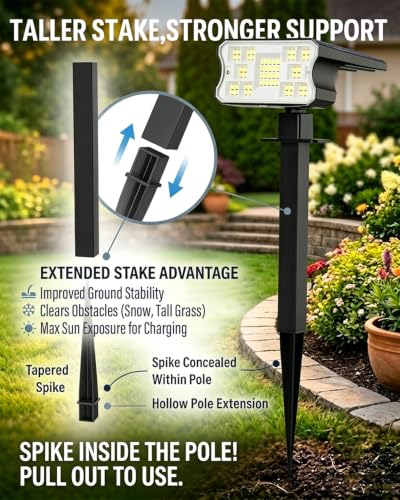 Solar Lights Outdoor Waterproof IP67 (4 Count)