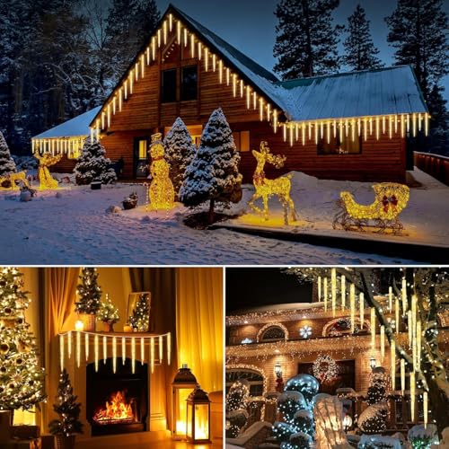 Icicle Lights Outdoor with Remote (100 Count)