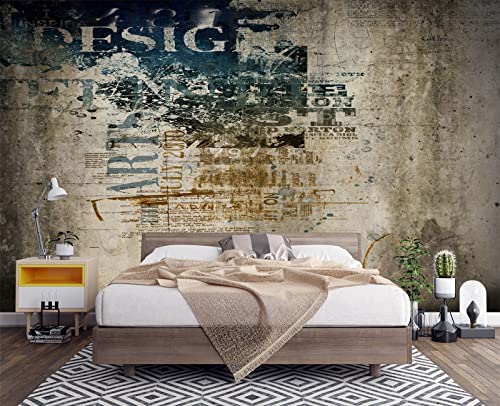 Retro Graffiti wall Mural Wallpaper for Bedroom 137" x 100" (95.12 Sq Ft)